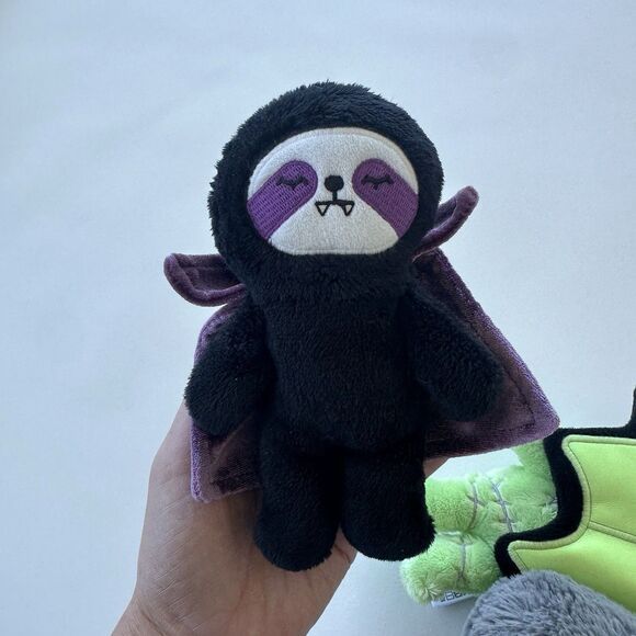 Slumberkins Mini Lot Vlad Mini Glow in The Dark Bat Lavender Witch Owl Mr Bones - Picture 7 of 7